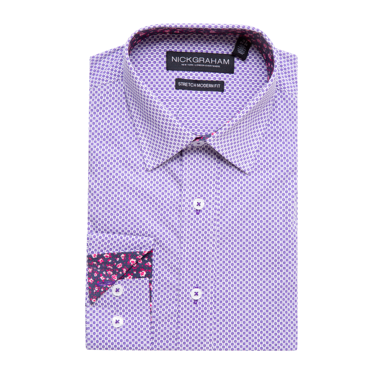 Printed Tile Dress Shirt - Nick Graham